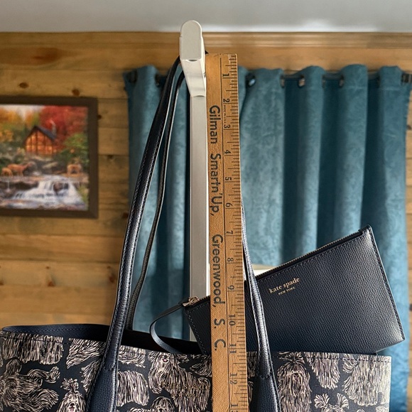 Kate Spade Navy and White Dog Tote Bag and Detachable Zip Bag - Picture 8 of 16